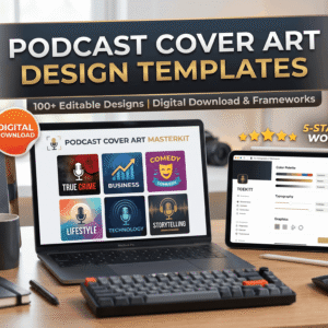 Podcast Cover Art Design Templates (Digital Download)