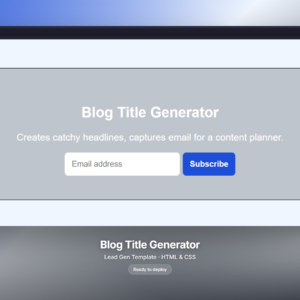 Blog Title Generator