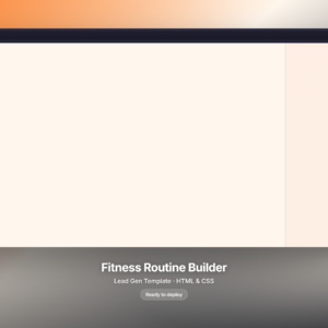 Fitness Routine Builder