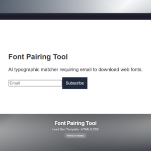 Font Pairing Tool