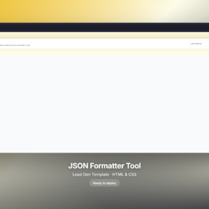 JSON Formatter Tool
