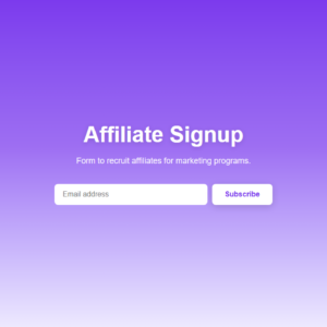 Affiliate Signup