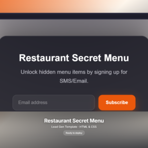 Restaurant Secret Menu