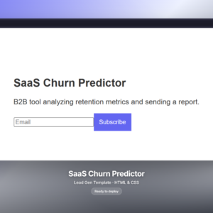 SaaS Churn Predictor