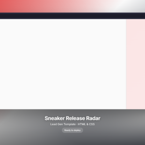 Sneaker Release Radar