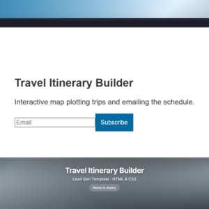 Travel Itinerary Builder