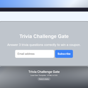 Trivia Challenge Gate